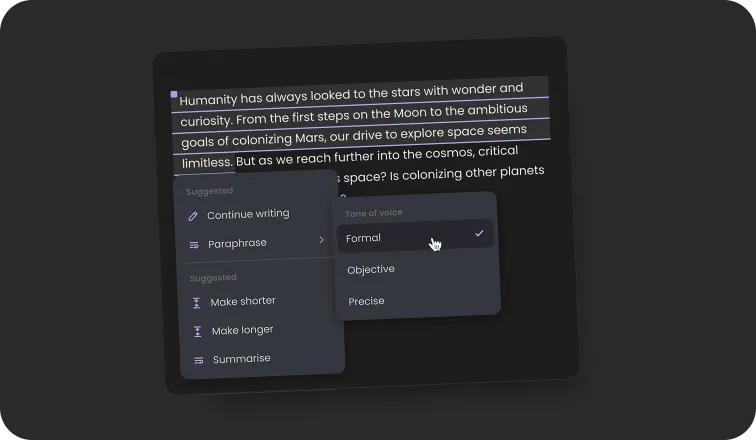 Fixes grammar paraphrasing tool