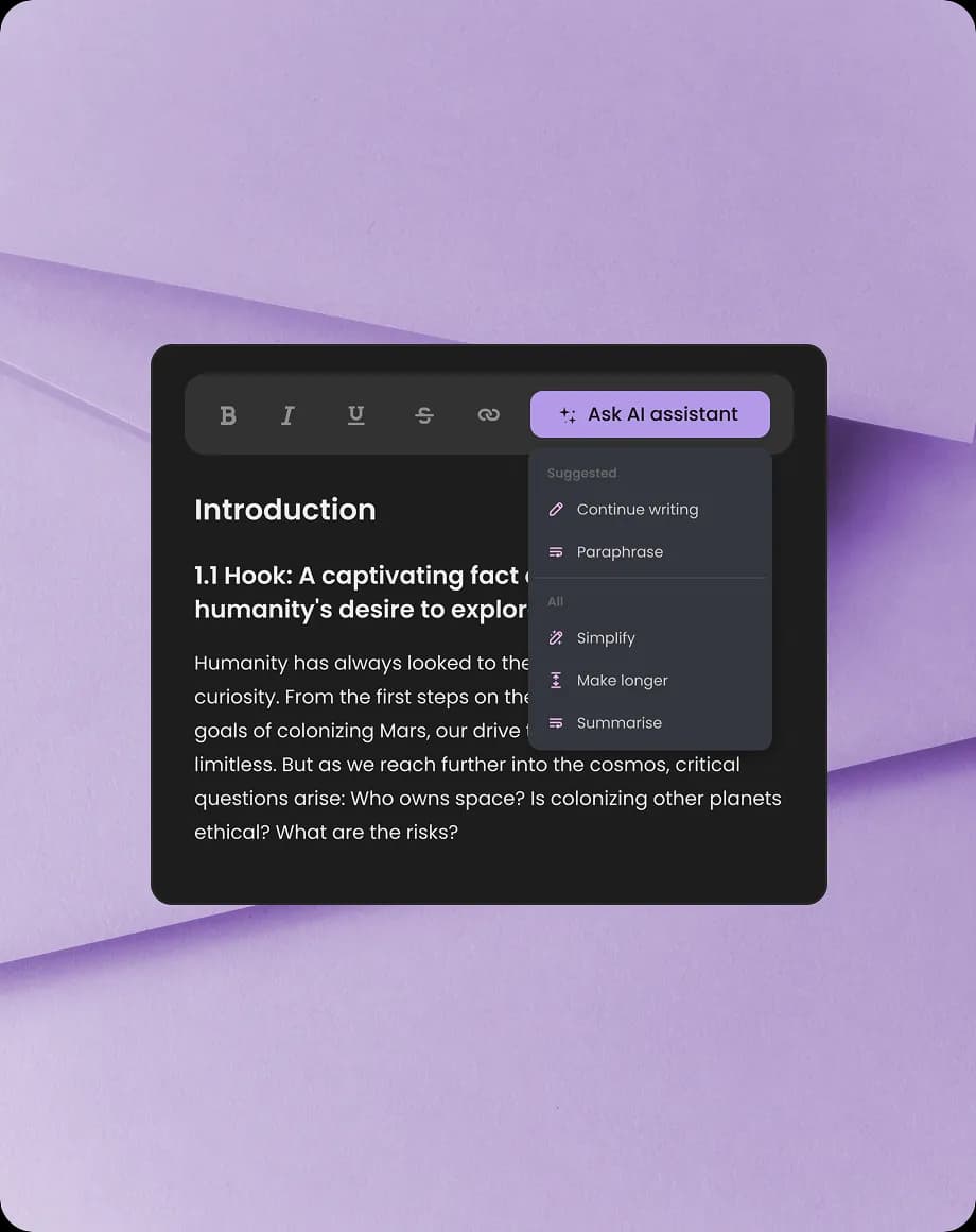 AI writer technology