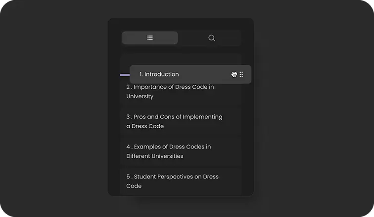 Clean, structured writing
