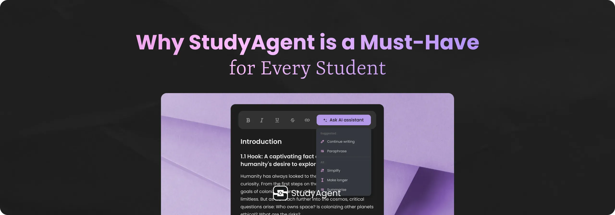 Why StudyAgent is a Must-Have