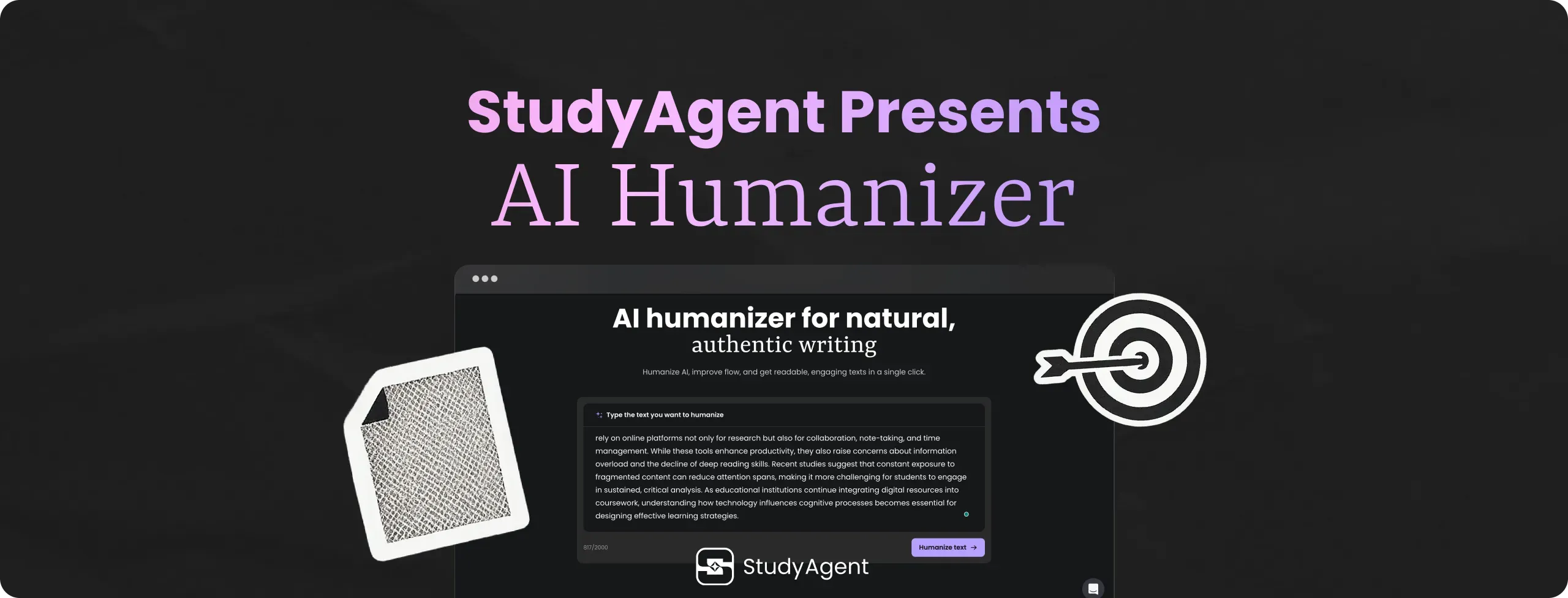 StudyAgent Presenta AI Humanizer